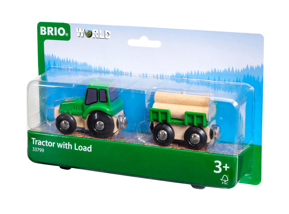 BRIO 33799 Traktor m/vogn og tømmer