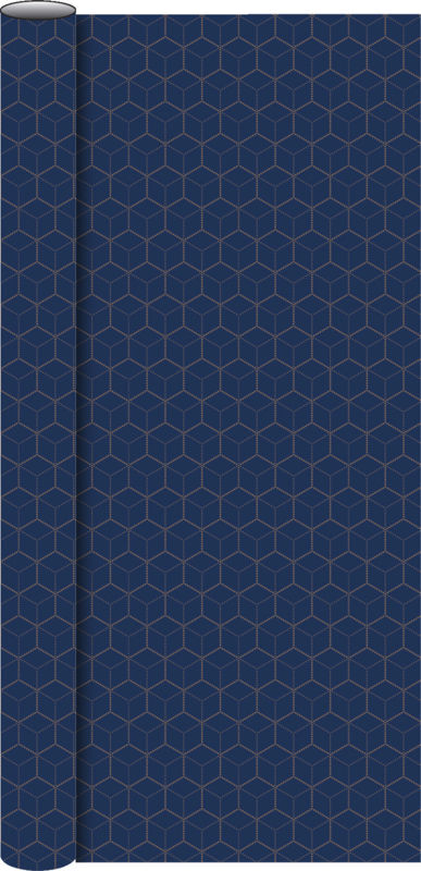 GAVEPAPIR BLÅ HEXAGON 70CMX2M 80G 2016