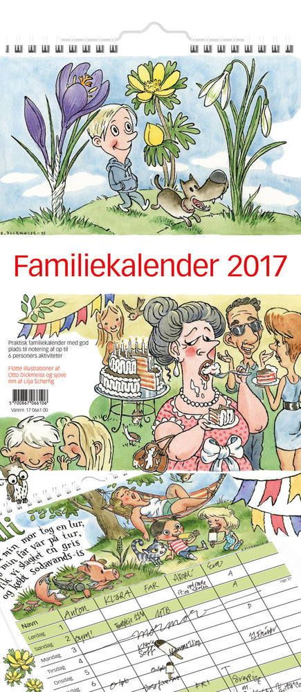 FAMILIEKALENDER ILLU. AF OTTO DICKMEISS 2017 MAYLAND