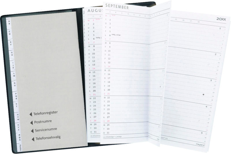 INDEX PLANNER FOLDET MÅNEDSKALENDER VINYL 2017 MAYLA