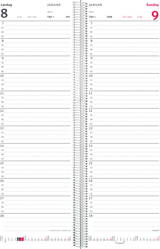SPIRALNOTERINGSKALENDER 1 DAG PVC FRI 2017 MAYLAND