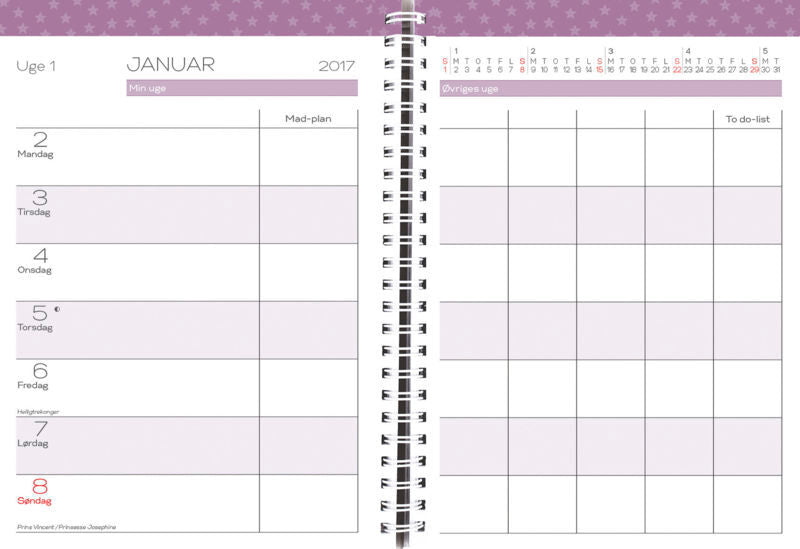FAMILIENS A5 UGEKALENDER PVC FRI 2017 MAYLAND