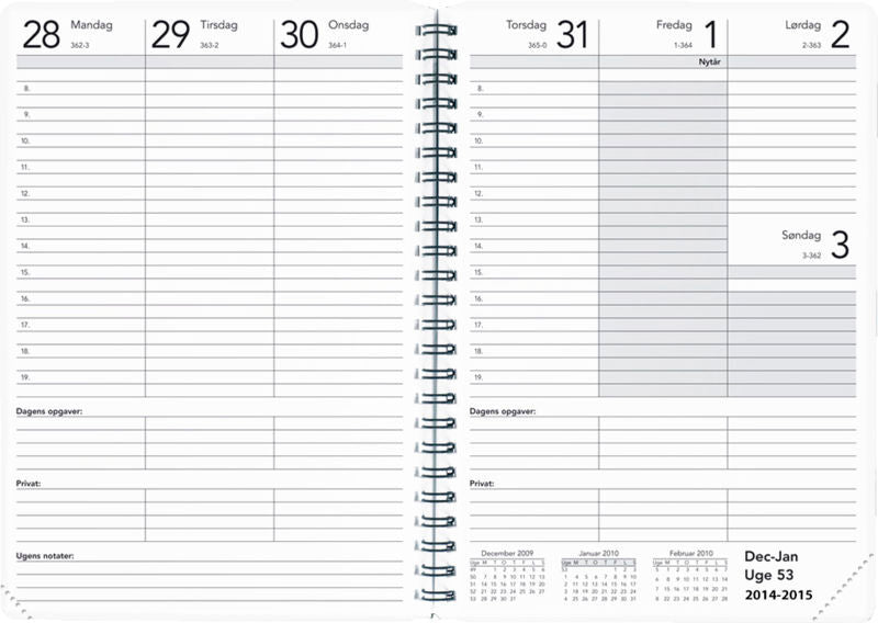 BASIC A5 UGEKALENDER ENFARVET 2017 MAYLAND