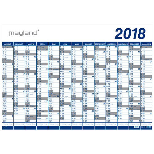 KÆMPEKALENDER 1X13 MDR VINYL RØR 2018 MAYLAND