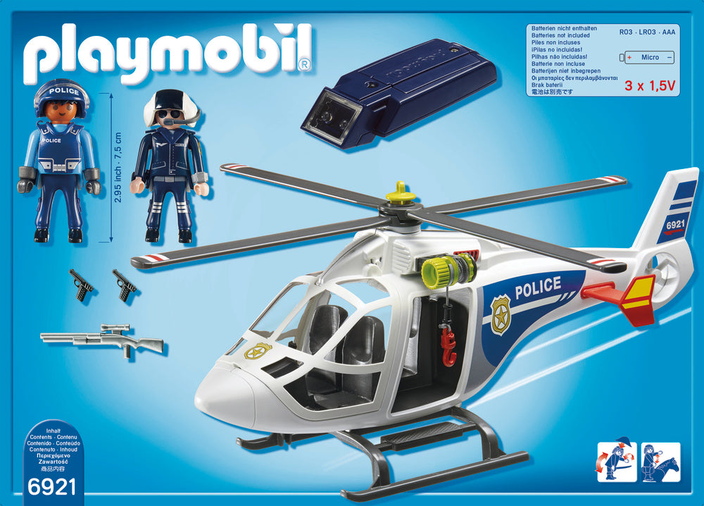 6921 Politihelikopter med LED-søgelys