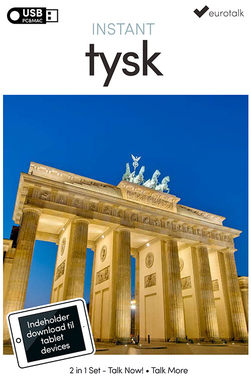Tysk begynder- og parlørkursus USB & download