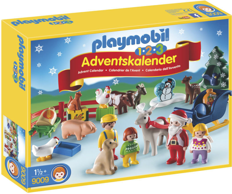 9009 PLAYMOBIL 1.2.3 ADVENTSKALENDEREN "JUL PÅ GÅRDEN"