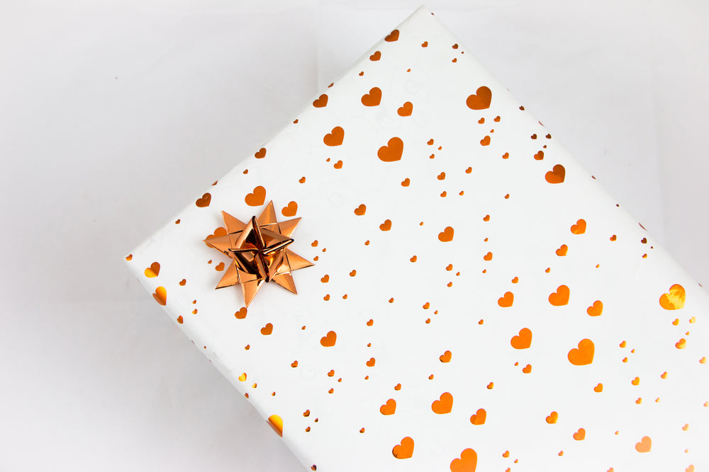 GAVEPAPIR CREME FOIL HJERTER 1 MX70 CM