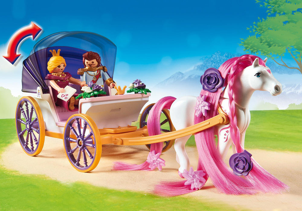 6856 KONGELIGT PAR MED HESTEVOGN
