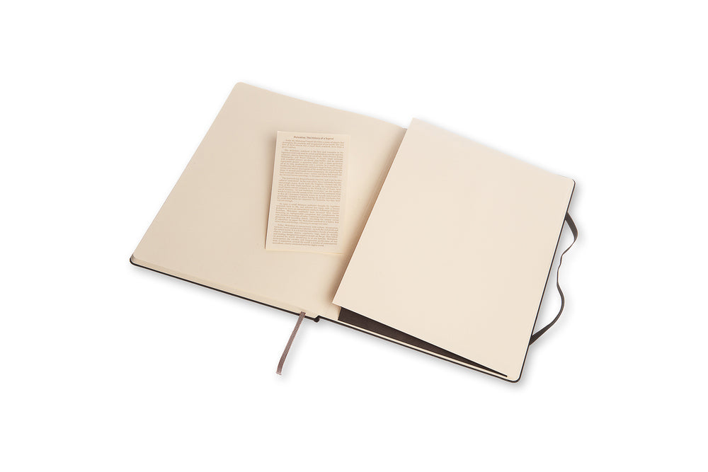 Notesbog Moleskine x-large sort m/192 linjerede ark hard