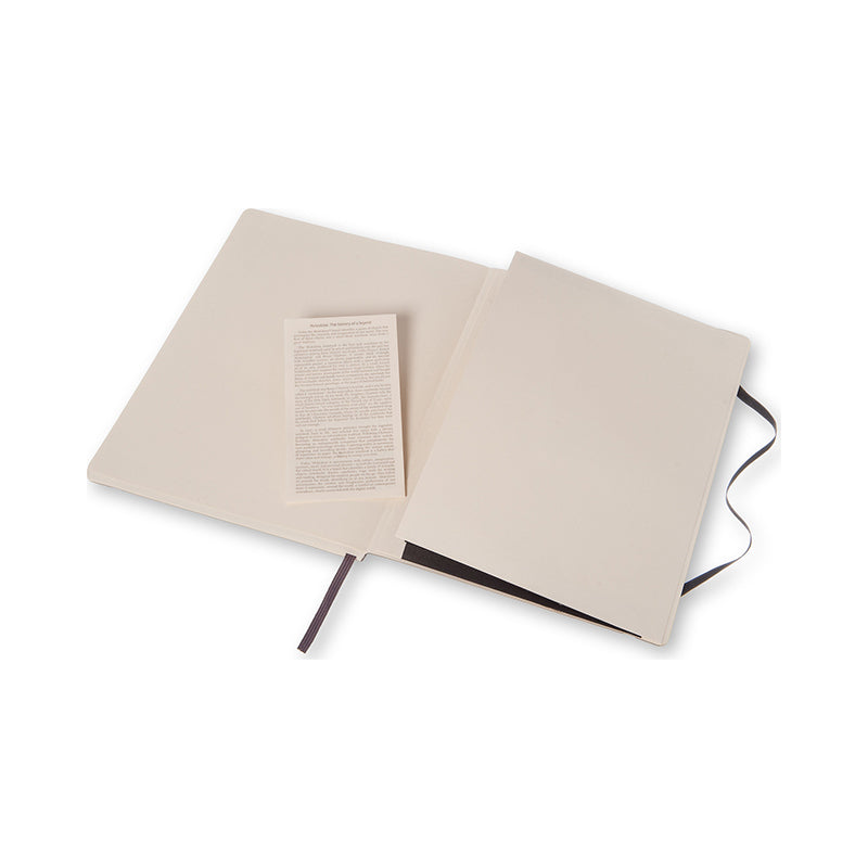 Notesbog Moleskine x-large sort m/192 prikket ark soft cover