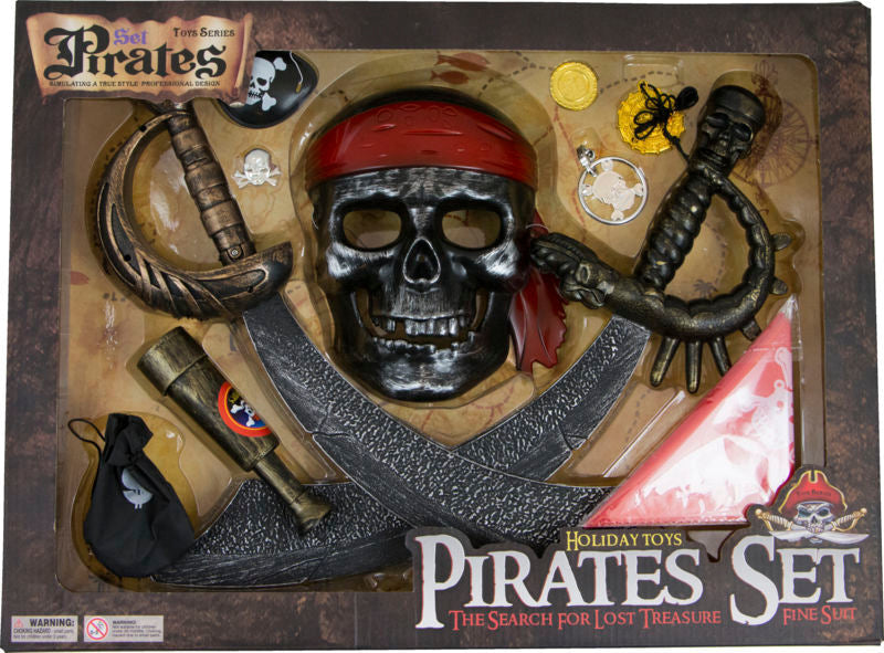 PIRAT SÆT - MASKE, SVÆRD, TELESKOP