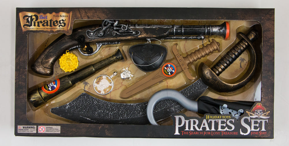 PIRAT SÆT - PISTOL, SVÆRD, TELESKOP
