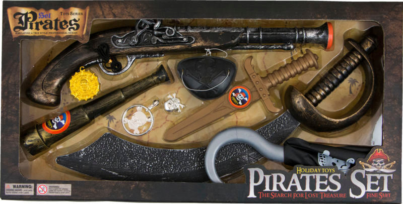 PIRAT SÆT - PISTOL, SVÆRD, TELESKOP