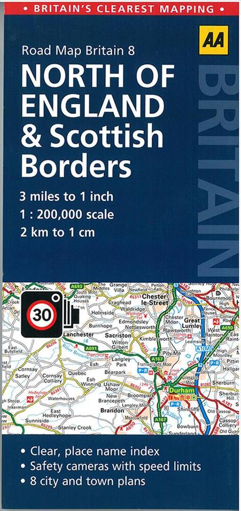 AA Road Map Britain 8: North of England & Scottish Borders
