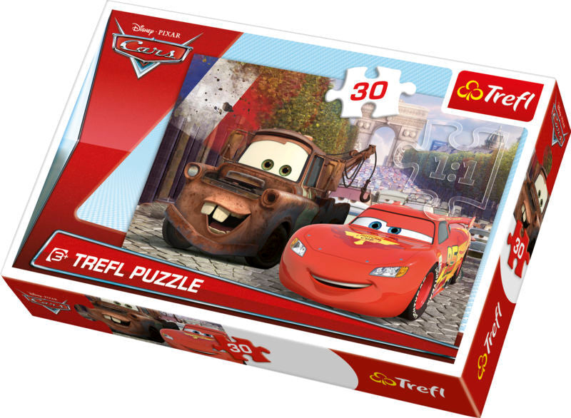 PUSLESPIL, CARS-MOTIV, 30 BRIKKER