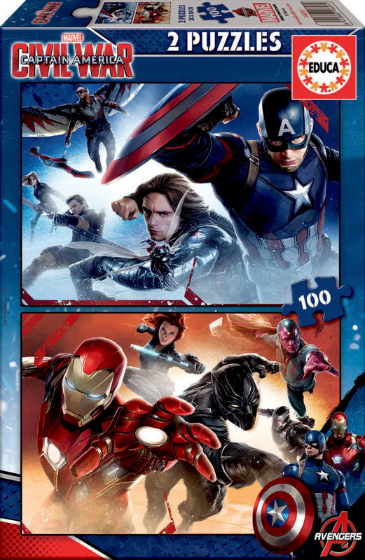 PUSLESPIL CAPTAIN AMERICA: CIVIL WARS 2 X 100 BRIKKER