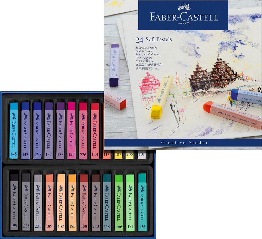 Kridt pastel soft Faber-Castell 24 ass.