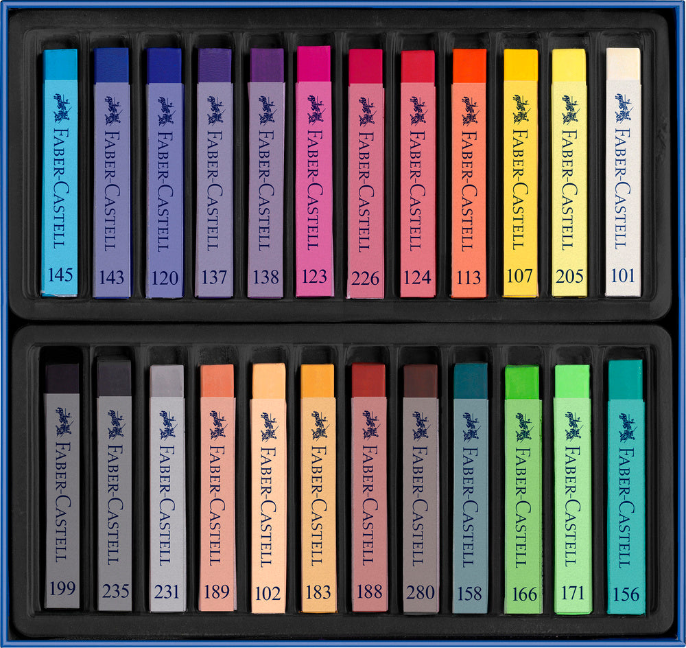 Kridt pastel soft Faber-Castell 24 ass.