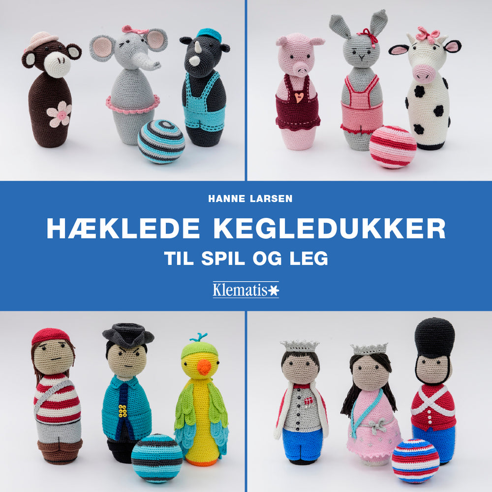 Hæklede kegledukker til spil og leg