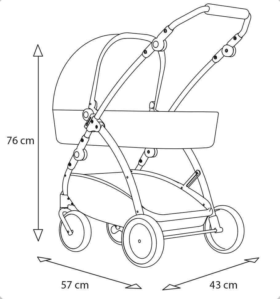 BRIO 24900 Dukkevogn Spin Rød