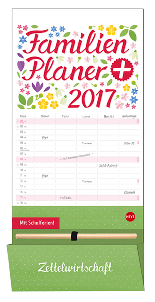 Familienplaner plus Tasche 2017