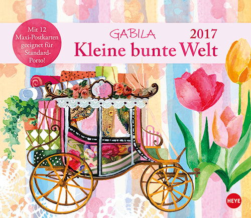 Gabila Kleine bunte Welt Maxi Postkortkalender 2017