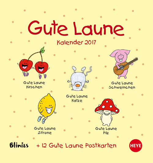 Gute Laune Blinies Postkortkalender 2017