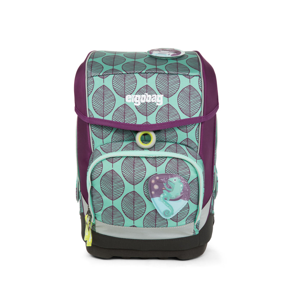 SKOLETASKE CUBO ERGOBAG MINT/LILLA BLAD