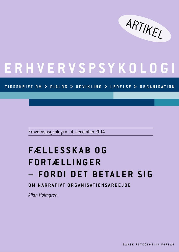 Fællesskab og fortællinger - fordi det betaler sig