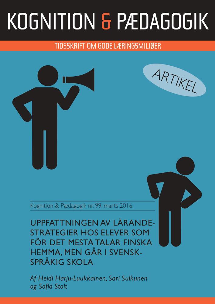 Uppfattningen av lärandestrategier hos elever som för det mesta talar finska hemma, men går i svenskspråkig skola