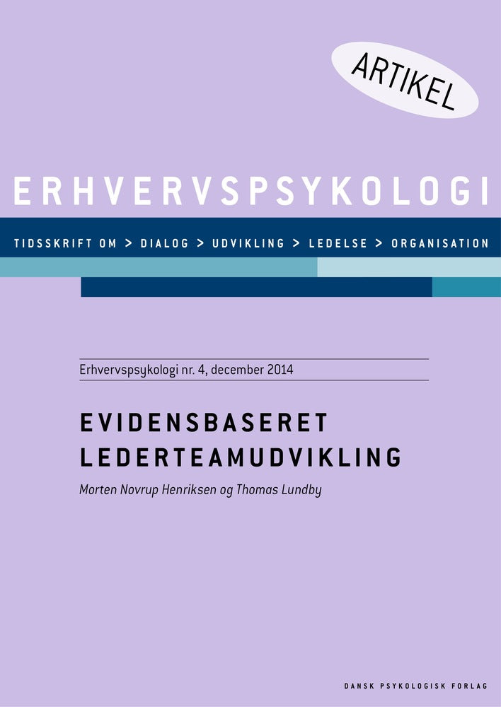 Evidensbaseret lederteamudvikling