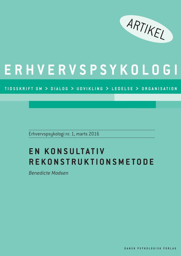 En konsultativ rekonstruktionsmetode