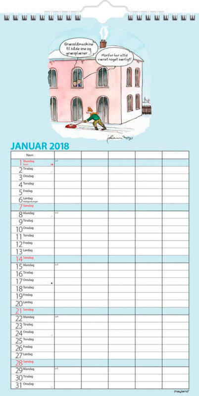 SKOLEÅRSKALENDER FAMILIE 17/18 MAY MORSOM