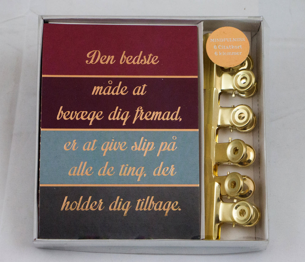 KORT M/CITAT A6 GULD KLEMME MINDFUL