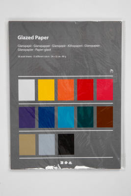 Glanspapir 24x32cm 80g (50 ark i assorteret farver)