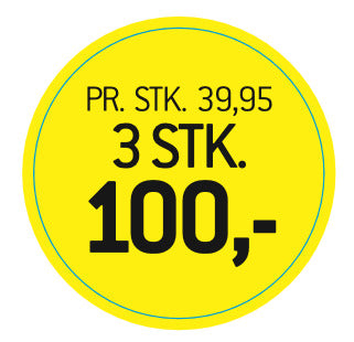 ETIKET 3 STK. 100,- GUL Ø40MM /250 STK
