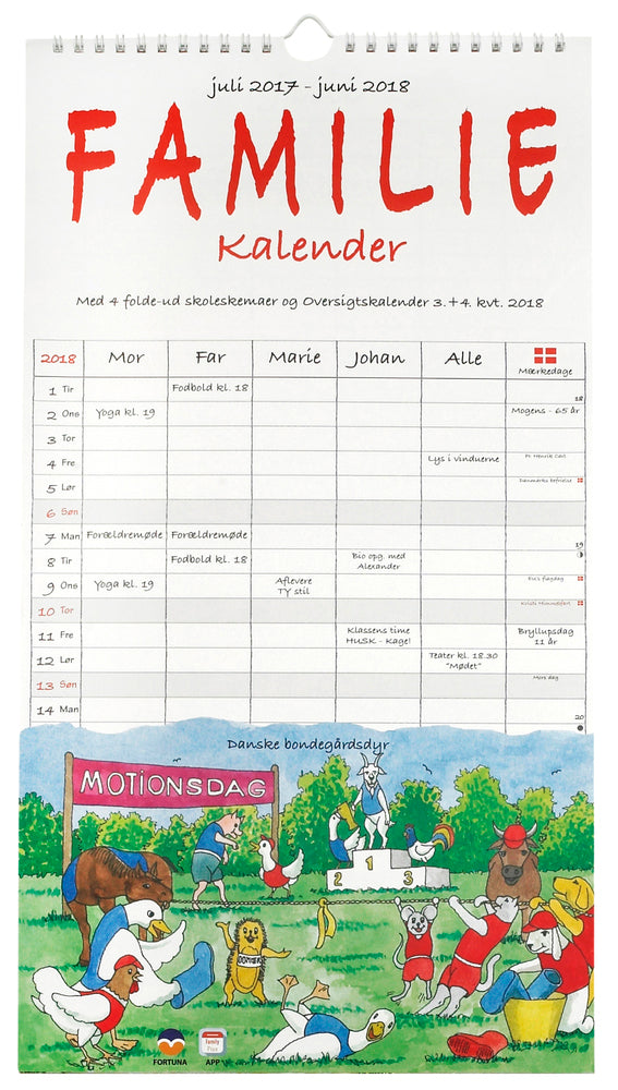 FAMILIEKALENDER DYR 17/18