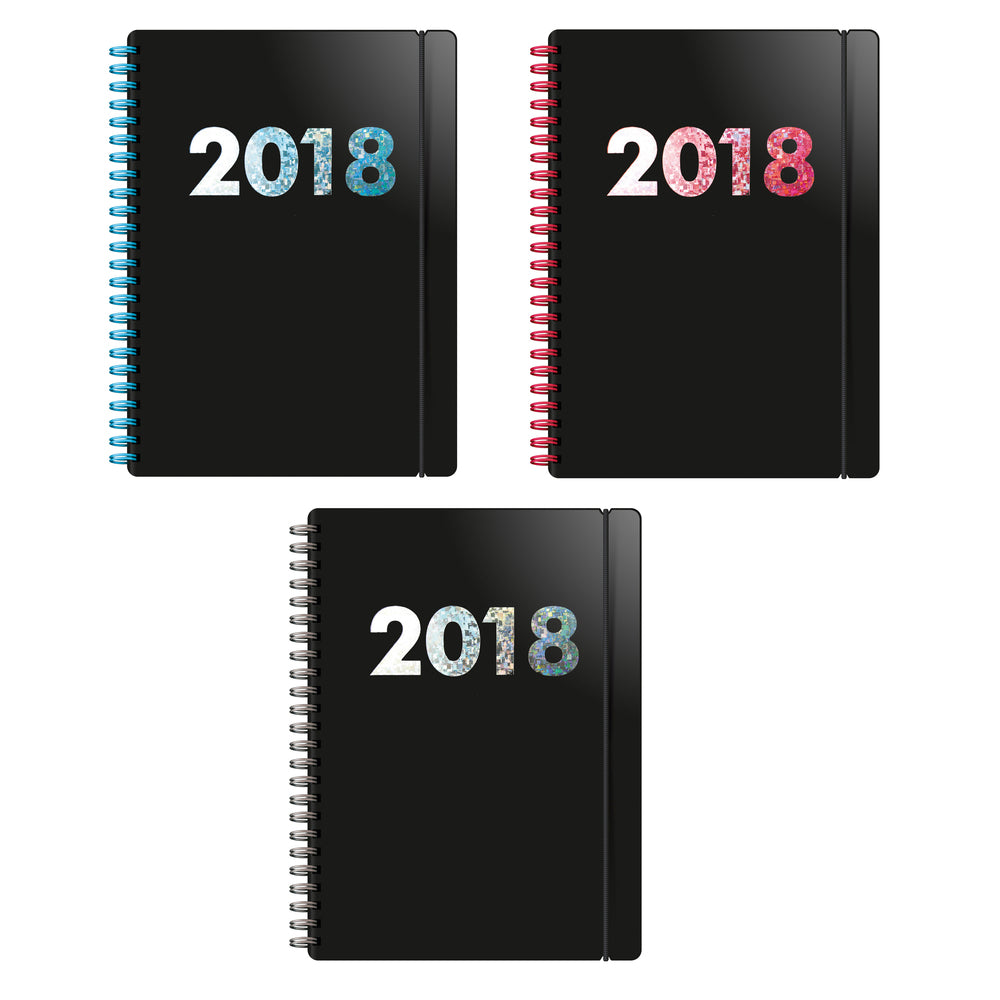 KALENDER 2018 LETTS BLACK A5 UGE ASS.