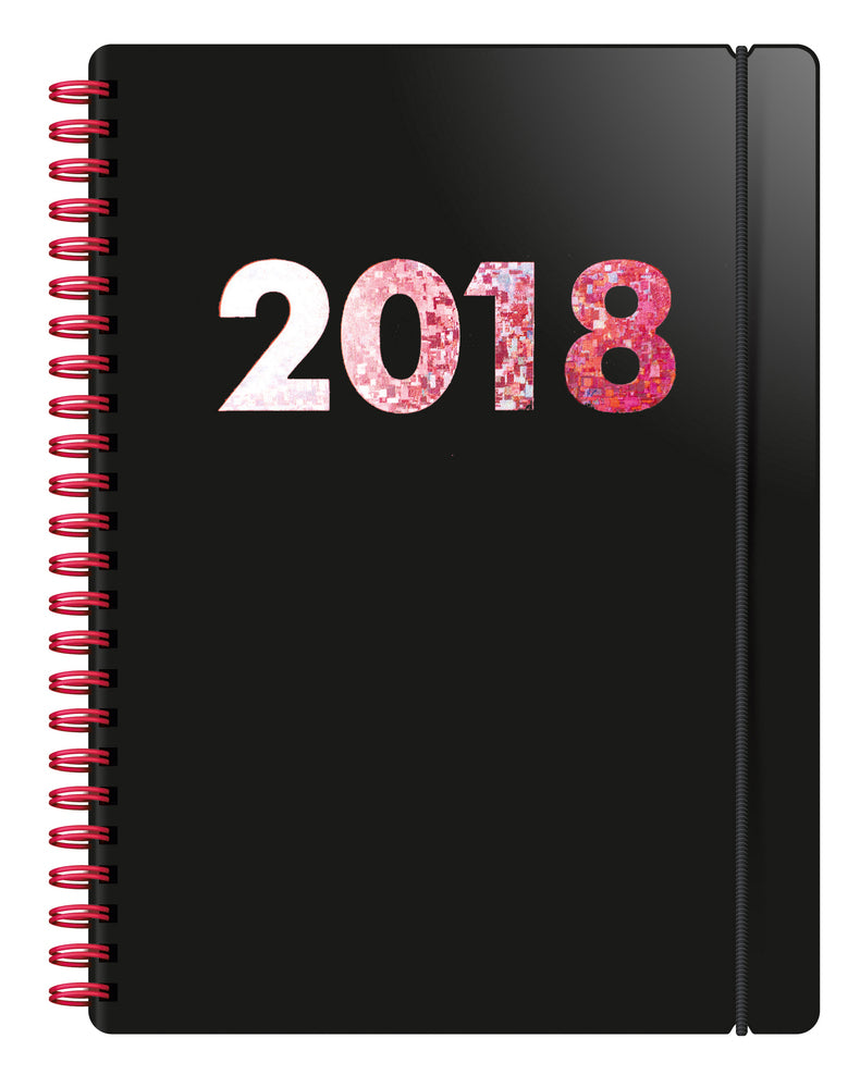 KALENDER 2018 LETTS BLACK A5 UGE ASS.