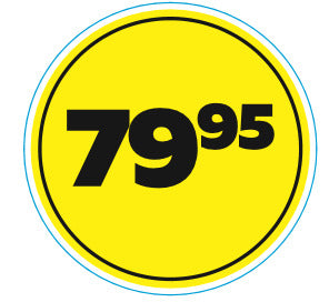 ETIKET 79,95 GUL Ø40MM /250 STK