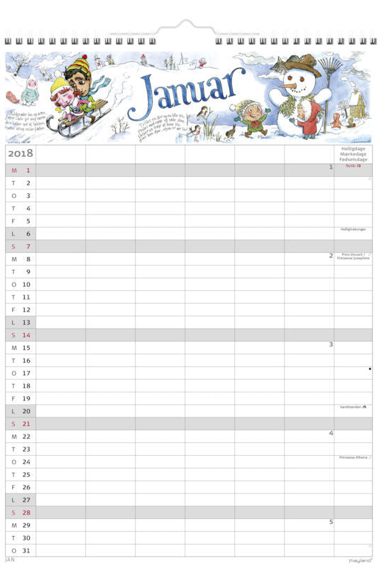 FAMILIEKALENDER OTTO DICKMEISS STICKERS,,2018 MAYLAND