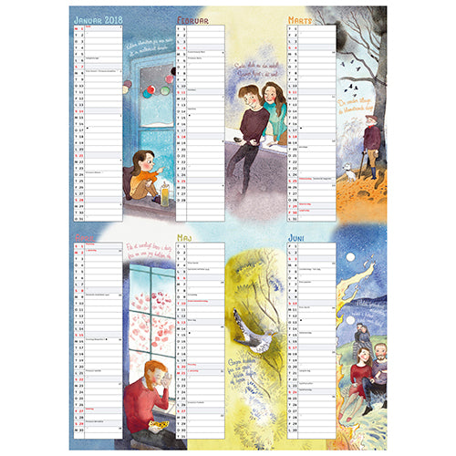 VÆGKALENDER ÅRSKALENDER ILLU., 2018 MAYLAND