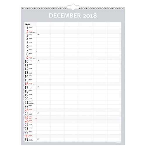 FAMILIEKALENDER SIMPLY 2018 MAYLAND