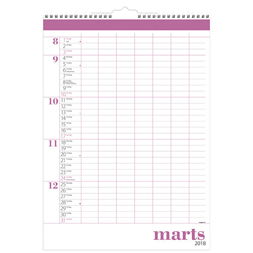 FAMILIEKALENDER STOR 2018 MAYLAND