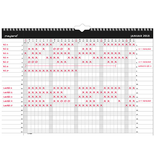 COMBI-PLANNER MÅNED 2018 MAYLAND