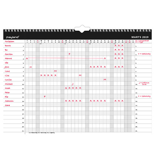 COMBI-PLANNER MÅNED 2018 MAYLAND