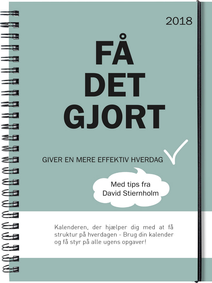 KALENDER UGE FÅ DET GJORT A5 2018 MAYLAND
