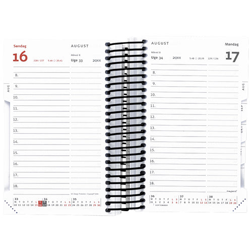 ECOLINE MINI SPIRALKALENDER 1 DAG SORT 2018 MAYLAND