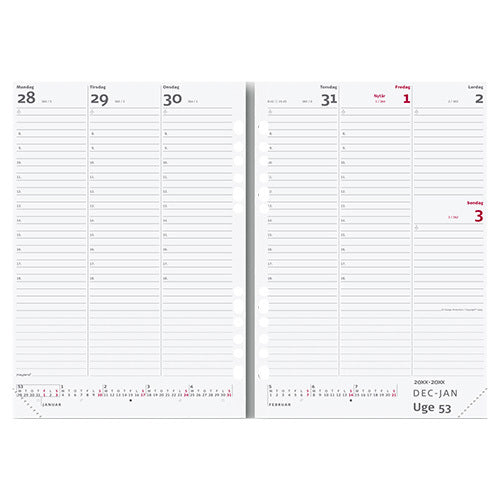 SYSTEM A5 UGEKALENDER SKIND BRUN 2018 MAYLAND